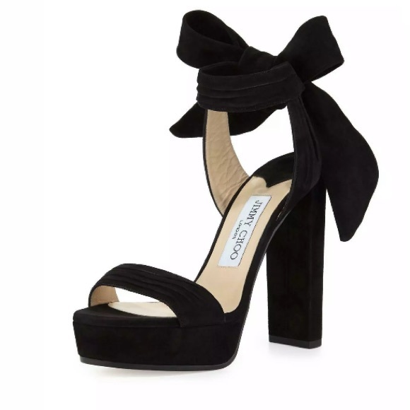 JIMMY CHOO Kaytrin Suede 120 Platform Sandal shoes - Picture 3 of 8